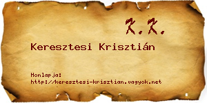 Keresztesi Krisztián névjegykártya
