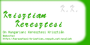 krisztian keresztesi business card
